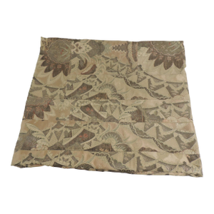 19Th C. Antique Silk and Metallic Threads Woven Art Deco Style Pattern Textile