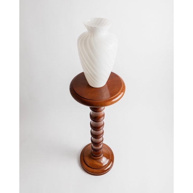 Vintage Handcrafted Wooden Column Plant Stand, Italy, 1960s For Sale - Image 5 of 11