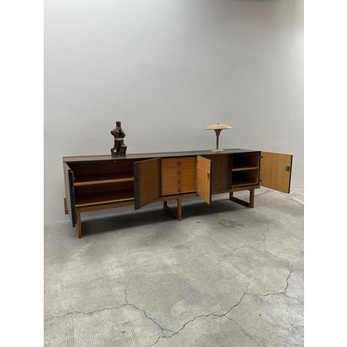 Mid-Century Modern Bog Oak Sideboard with Hidden Drawers, 1960s For Sale - Image 6 of 16