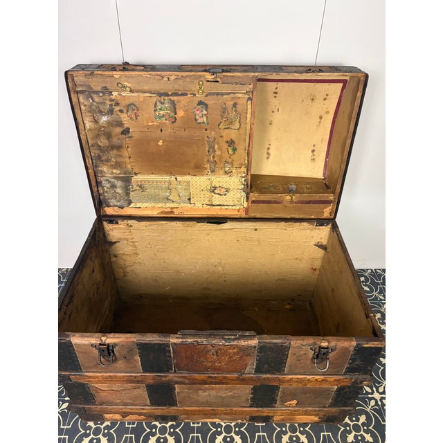 Antique Victorian Dome Trunk, 1800s For Sale - Image 5 of 16