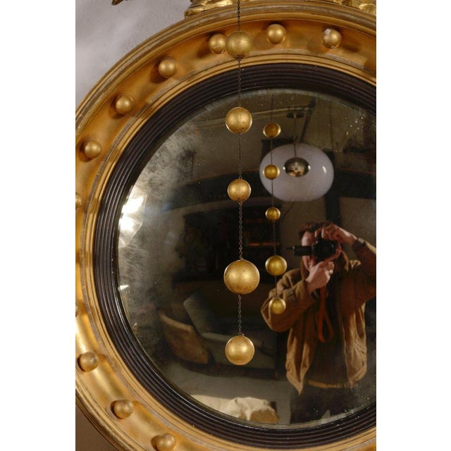 Large Antique Regency Gilt Convex Mirror, 1825 For Sale - Image 4 of 10