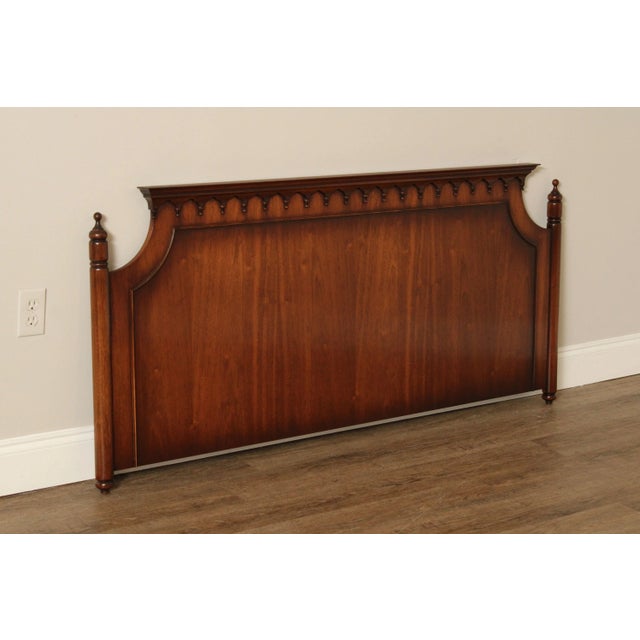 Victorian Style Carved Walnut Queen Size Headboard | Chairish