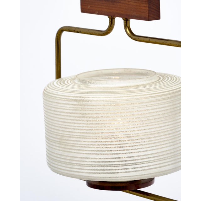 Wood Period Mid-Century Modern, Danish Petite Chandelier For Sale - Image 7 of 9