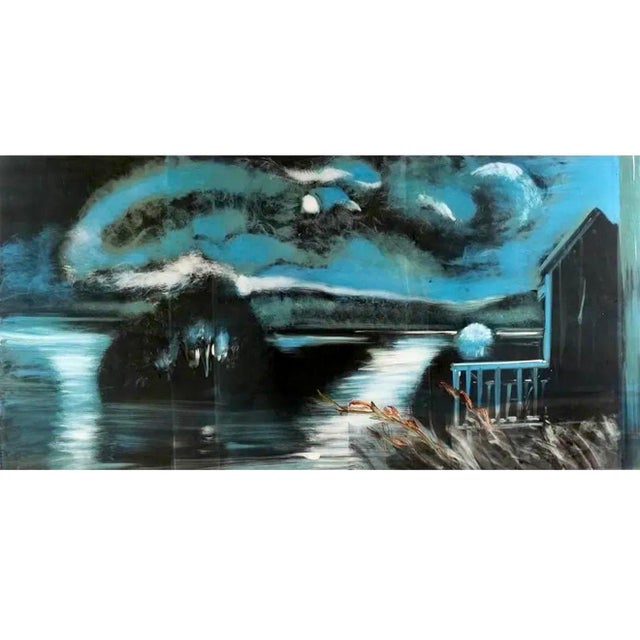 Michael Mazur (American, 1935-) Hand signed and titled The Lake II, 1985 Color monotype Hand signed, titled, and dated in...