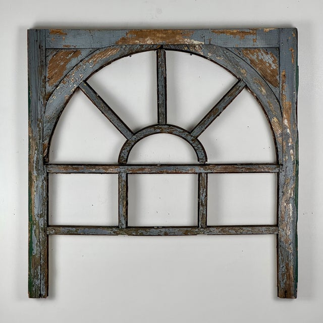 A load of charm in this bluish architecturally salvaged old wooden window frame. It's naturally weathered and still...