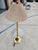 Brass Vintage Stiffel Model #3622 (Mcm) Brass Lotus Lily Parzinger Floor Lamp Featuring Integrated Glass End Table For Sale - Image 8 of 17