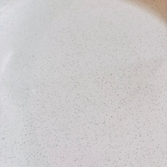 Large Bauer Brusche 14" Speckled White Ceramic Serving Bowl For Sale In San Francisco - Image 6 of 8