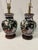 Stylish Vintage Chinoiserie Famille Noire Vase Table Lamps - A Pair For Sale - Image 6 of 9