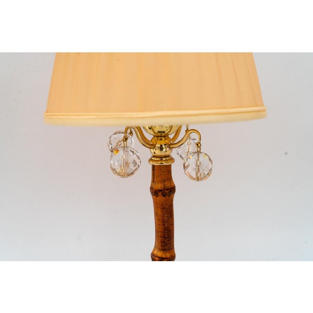 1950s Vintage Bamboo Table Lamps with Fabric Shades by Rupert Nikoll, 1950s, Set of 2 For Sale - Image 5 of 18