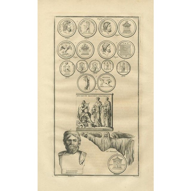 After Bernard de Montfaucon, Jupiter Cults and Roman Coins, Composite Classical Engraving, Montfaucon, 1721, Engraving For Sale - Image 6 of 9
