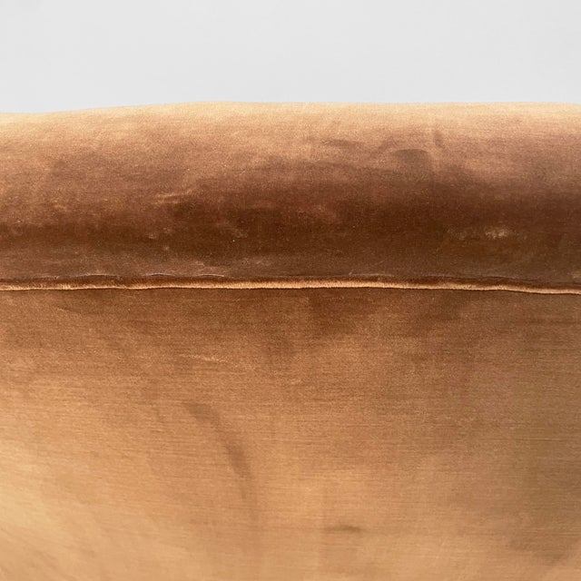 Italian Art Deco Two-Seater Sofa in Brown Velvet, 1930s For Sale - Image 14 of 18