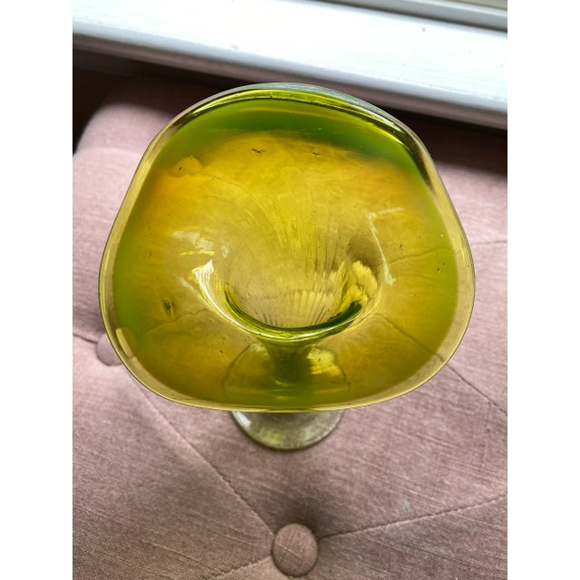 Art Nouveau Art Glass Vase, Jack-in-the-Pulpit For Sale - Image 4 of 10