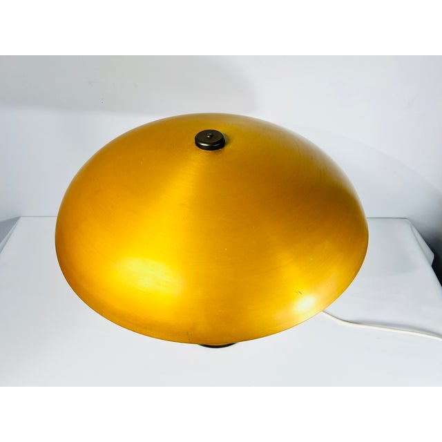 Mid-Century Modern Art Deco Danish Zenith Gold Table Lamp in Aluminum, Brass and Bakelite, 1960 For Sale - Image 11 of 18
