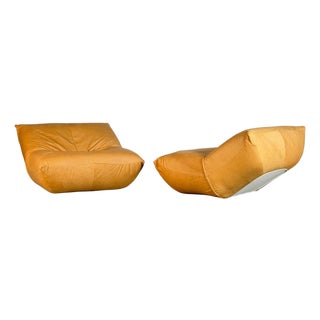 Papillon Lounge Chairs in Cognac Leather by Guido Maria Rosati for Giovannetti, 1972, Set of 2 For Sale