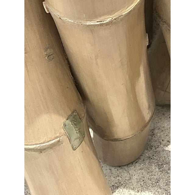 Vintage Budji Twisted Bamboo Dining Table Pedestal For Sale - Image 10 of 12