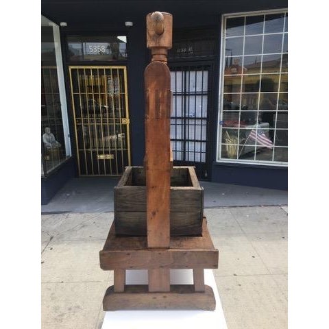 Late 19th Century Antique Sculptural Solid Wood Wine Press For Sale - Image 5 of 16
