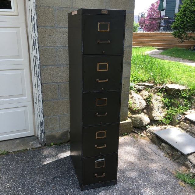 Vintage General Fireproofing Co. Industrial 5 Drawer “Allsteel” File