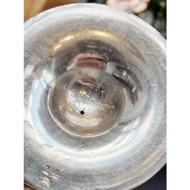 Silver 1939 China and Silver Teapot From the Sir Francis Drake Hotel in San Francisco For Sale - Image 8 of 9