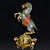 This is a vibrant vintage Chinese cloisonné enamel figure depicting a horse standing on a decorative sphere, a motif known...