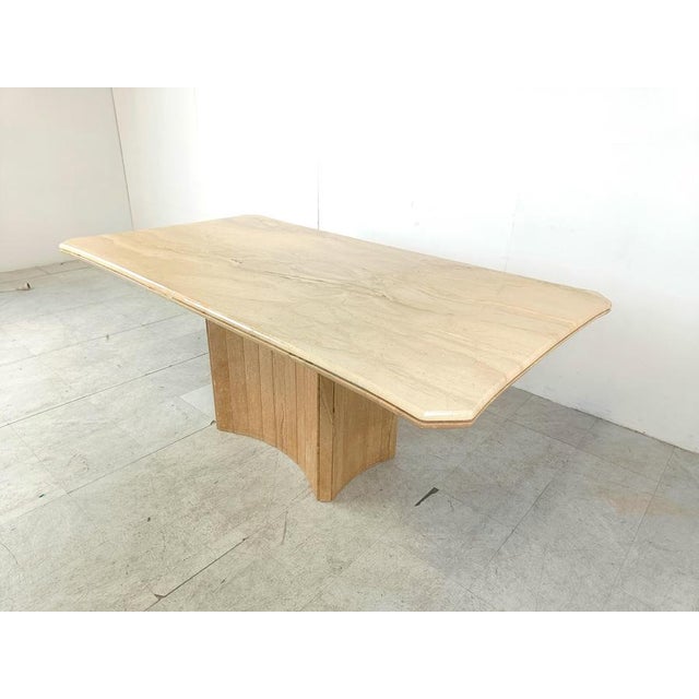 Stone Vintage Travertine Dining Table, 1970s For Sale - Image 7 of 12