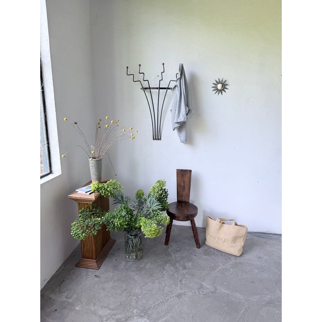 Zigzag Wall-Mounted Coat Rack in Metal and Brass, 1960s For Sale - Image 4 of 18