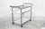 80s Pilastro trolley Serving Bar, originally designed by Tjerk Reijenga. Metal, black and white. Lower shelf for glasses...