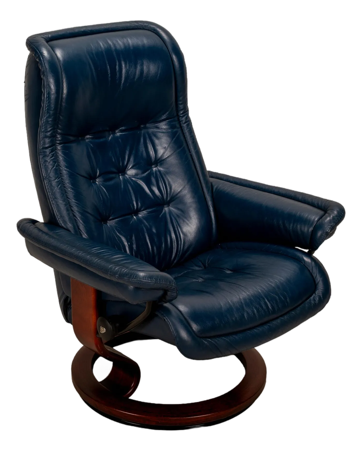 Ekornes Stressless Royal Recliner – Medium – Blue Leather With