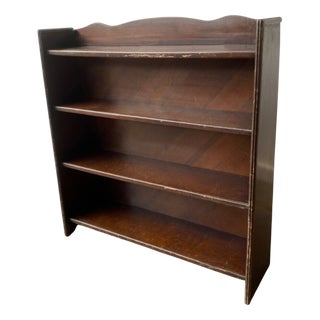 Vintage Open Fronted Free-Standing Bookcase, 1930s For Sale
