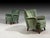 Ilmari Lappalainen, Lounge Chairs, Beech, Green Fabric, Finland, 1950s For Sale - Image 4 of 11