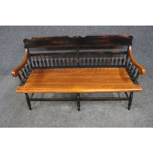 Mid 20th Century Frederick Duckloe Plank Seat Bench For Sale - Image 5 of 11