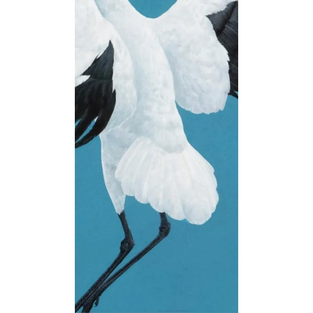 Dancing Crane Birds Acrylic Painting ,Original Couple Love