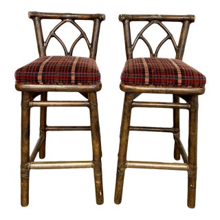 McGuire San Francisco Organic Modern Bamboo Bar Stools - a Pair For Sale