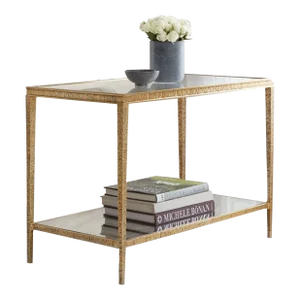 Modern History Sculpture Side Table - Antique Brass
