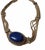 Vintage Mid Century 1950s Silver Necklace Pendant Lapis Lazuli Cabochon Gemstone Collar Choker Blue Handmade For Sale - Image 11 of 12