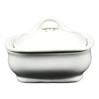 White Ceramic Box or Soap Holder by S.C. Richard For Sale