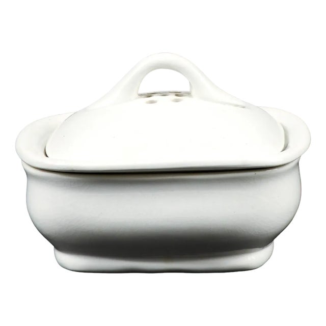 White Ceramic Box or Soap Holder by S.C. Richard For Sale