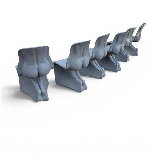Gray Matt Grey Her Chairs by Fabio Novembre for Casamania, Set of 6 For Sale - Image 8 of 8