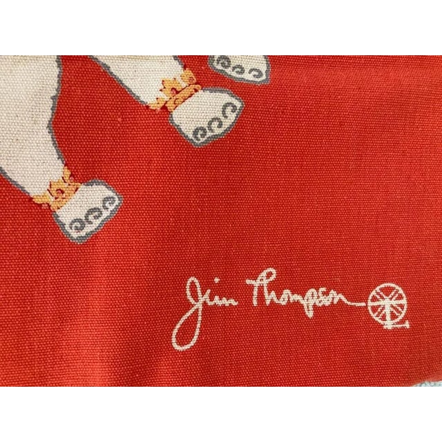 1980s 1980s Jim Thompson Burnt Orange Large Floor Pillow Cover With Elephant Print For Sale - Image 5 of 13