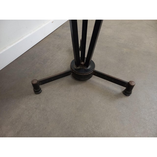 Black Parisian Bistro Pedestal Table, 1950s For Sale - Image 8 of 17