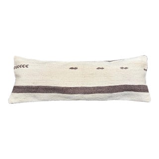 Turkish Hemp Pillow Cushion Natural Beige Brown Cushion Cover 14x40 For Sale