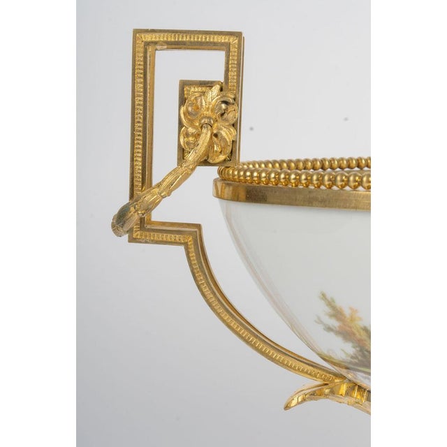 Centerpiece Bowl in Paris Porcelain and Gilt Bronze, 19th Century For Sale - Image 5 of 12