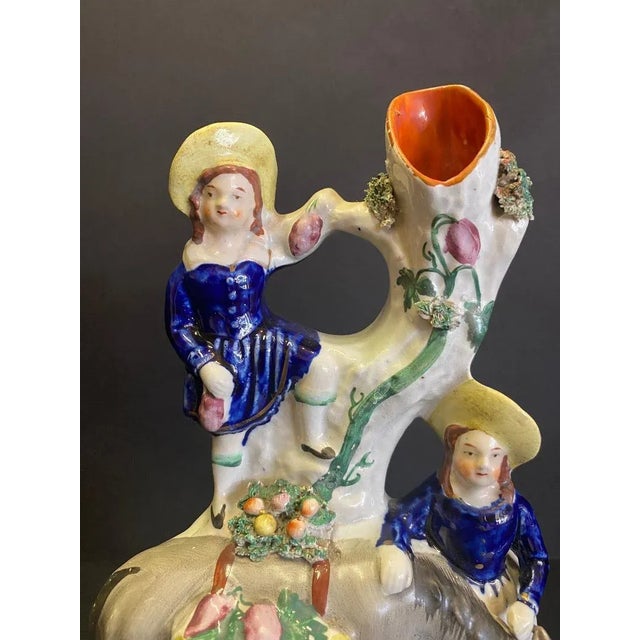 19th Century Staffordshire Spill Vase Donkey For Sale In West Palm - Image 6 of 11