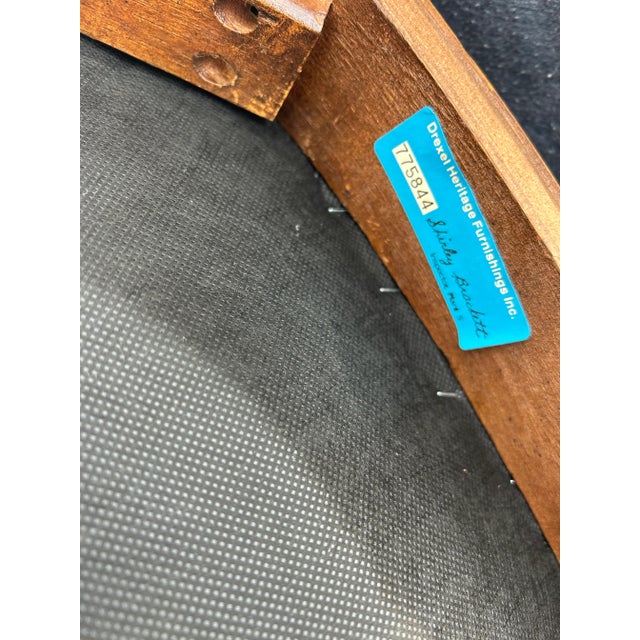 1960s Set of 6 Reupholstered Drexel Passage Dining Chairs For Sale - Image 11 of 12