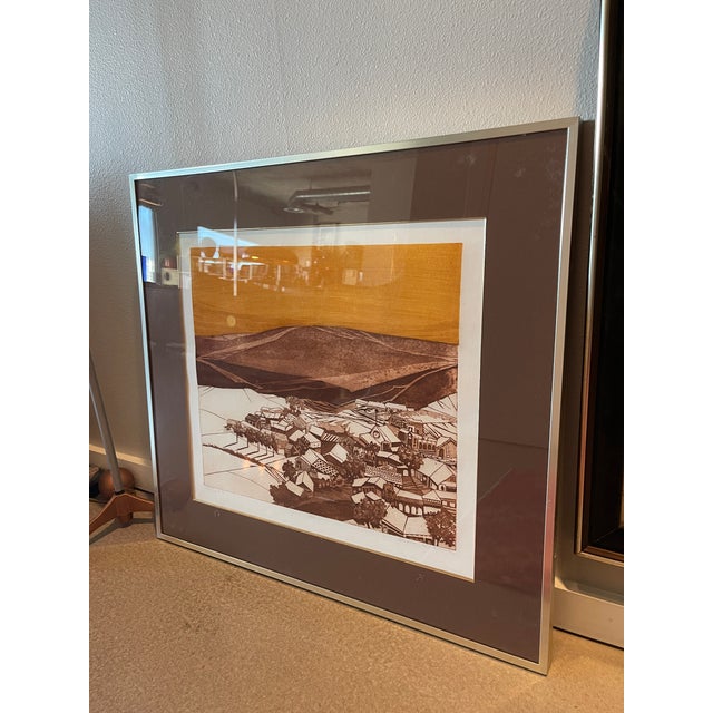 Printmaking Materials 1970s Original Russa Graeme Signed #1 Edition Etching Framed Signed For Sale - Image 7 of 11