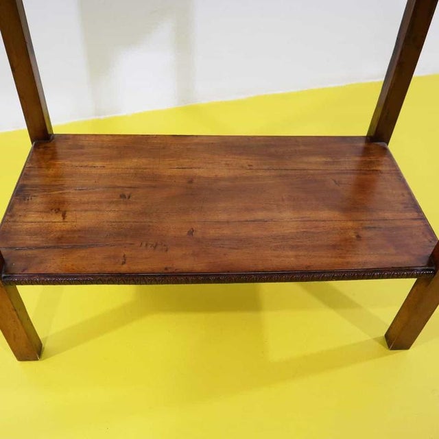 Green Wooden Vanity Table with Mirror and Green Fabric Top For Sale - Image 8 of 14