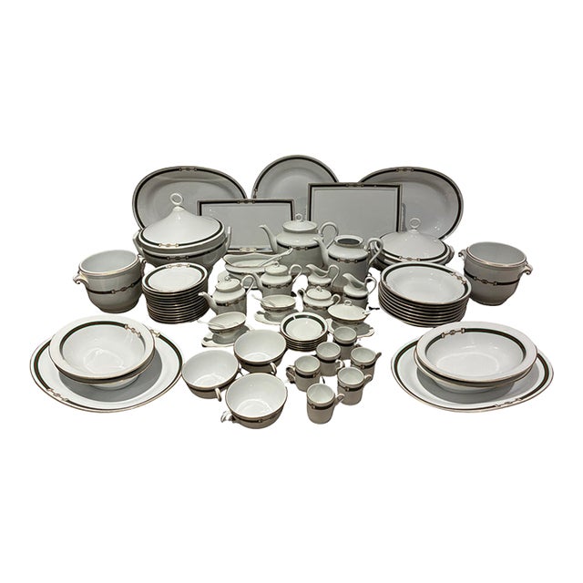 Rare Vintage Italian Gucci by Richard Ginori Porcelain Dinnerware & Serving Set - 62 pcs For Sale