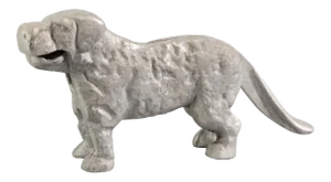 Vintage Silver Toned Dog Nutcracker