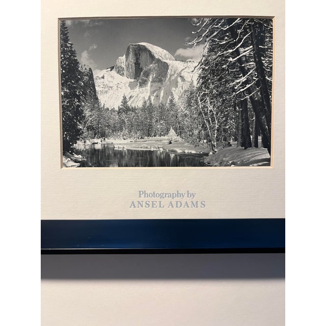 Contemporary 1960s Set of 2 Ansel Adams Half Dome, Yosemite & Moonrise, Hernandez, Nm Photographs, Framed For Sale - Image 3 of 7