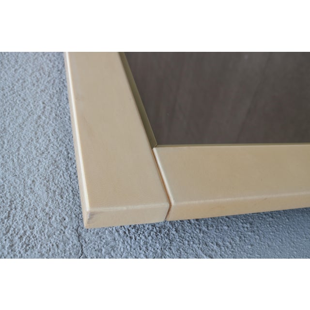 1980s Pair of Lacquered Parchment Modernist Mirrors For Sale - Image 10 of 18