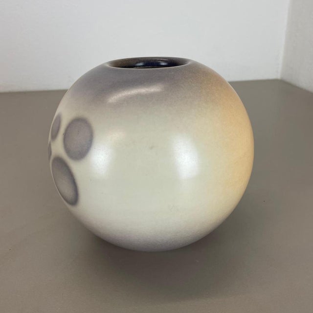 Bauhaus Ceramic Pottery Vase attributed to Karlsruher Majolika, Germany, 1950s For Sale - Image 9 of 18